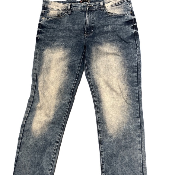 South Pole Jeans Men 38x32 Blue Acid Wash Baggy Hip Hop High Rise Wide Leg - Picture 1 of 6